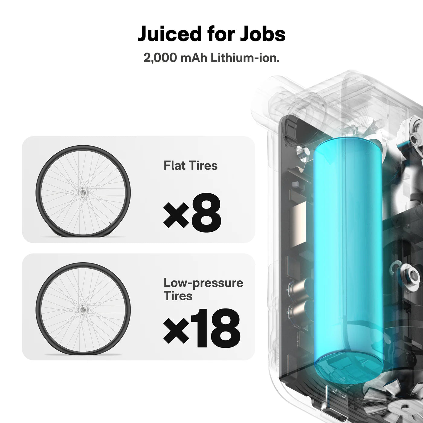 Portable HOTO Air Pump Pocket used for bike tyre inflation outdoors