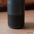 Sterra Moon air purifier placed in a modern living room for indoor air purification